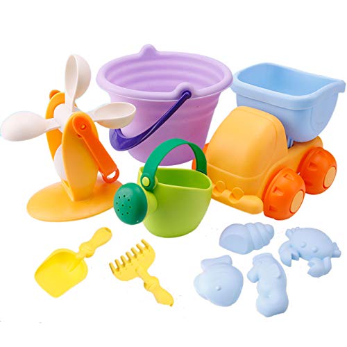 Beach Toys Set for Kids Toddlers Baby Sand Toys for Girls Boys, Soft 10 ...